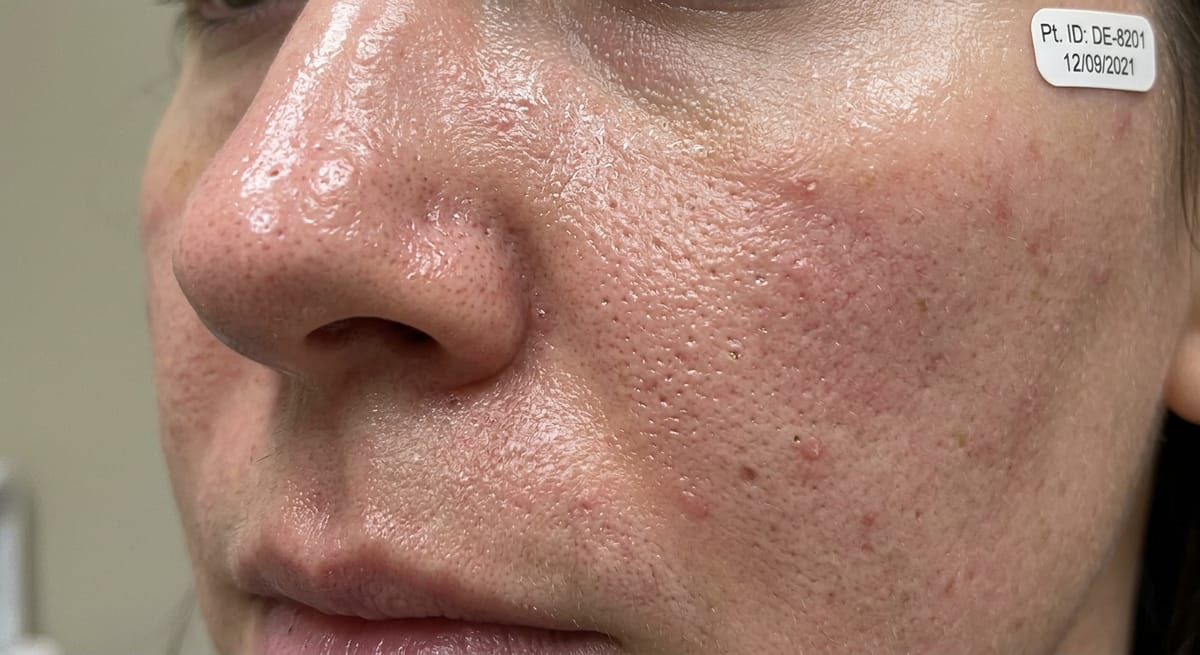 До: Расширенные поры, жирность